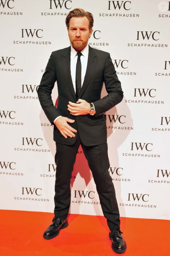 Ewan McGregor sur le tapis rouge de la soirée 'IWC Schaffhausen Race Night' à Genève en Suisse, le 22 janvier 2013.