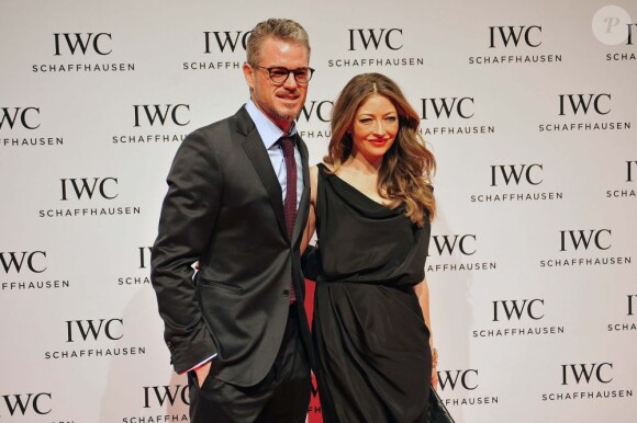 Eric Dane, le Dr Sloan de Grey's Anatomy, avec son épouse à la soirée 'IWC Schaffhausen Race Night' à Genève le 22 janvier 2013.