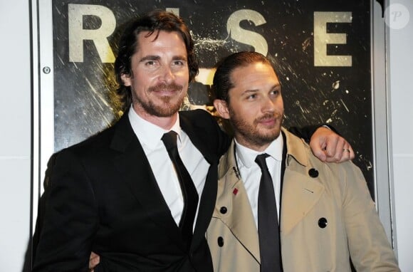 Christian Bale et Tom Hardy (Photo du 18 juillet 2012)