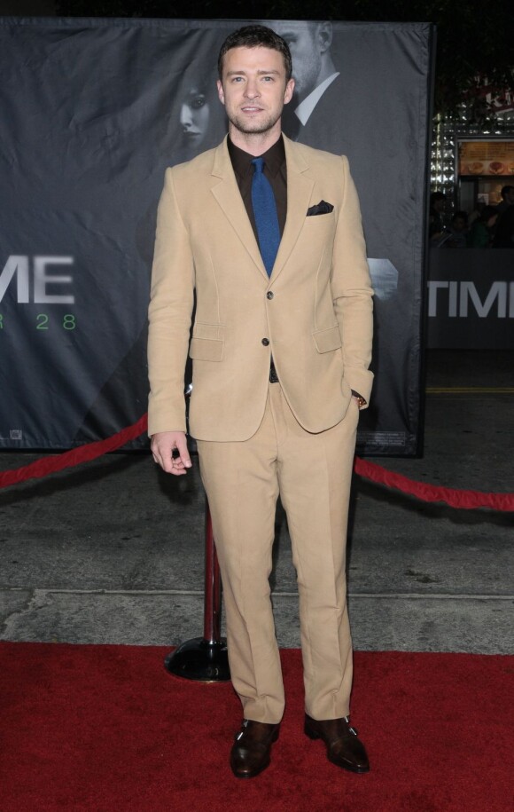 Justin Timberlake à l'avant-première du film Time Out à Los Angeles. Octobre 2011.