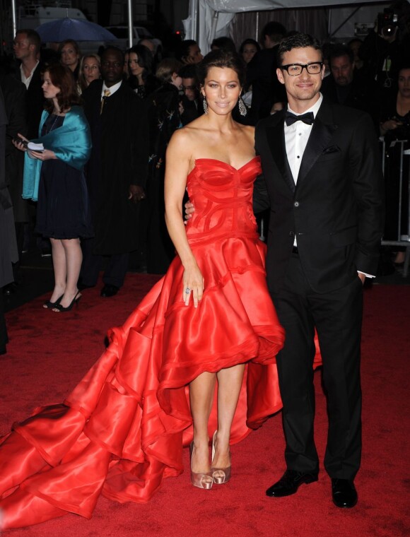 Jessica Biel et Justin Timberlake lors du Costume Institute Gala à New York en mai 2009.