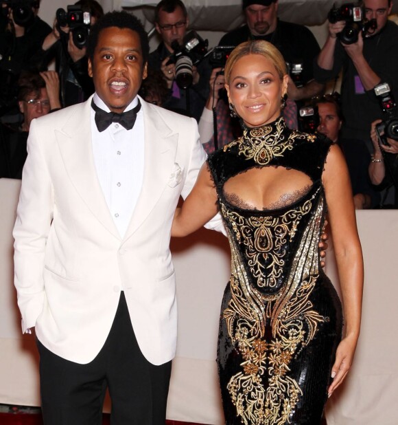 Jay-Z et Beyoncé lors du Costume Institute Gala au Metropolitan Museum of Art. New York, mai 2011.
