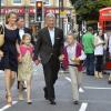 Le prince Phillipe et la princesse Mathilde de Belgique avec leurs enfants à Londres lors des JO 2012.