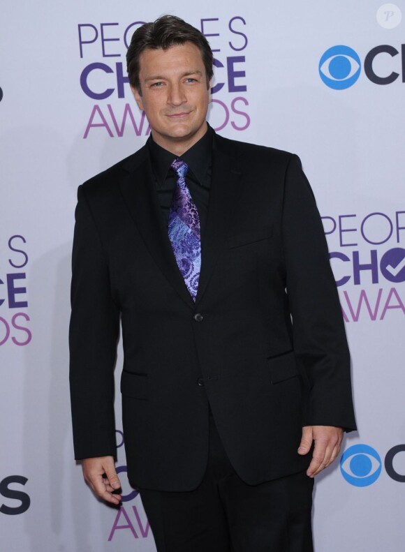 Nathan Fillion, star de la série Castle, à la soirée des People Choice Awards à Los Angeles, le 9 janvier 2013.