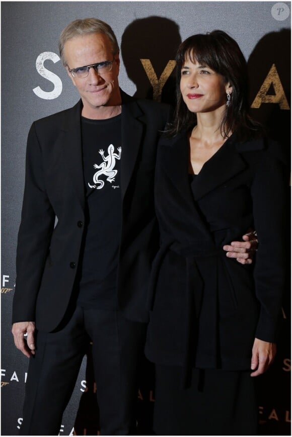 Christopher Lambert et Sophie Marceau le 24 octobre 2012 à Paris pour l'avant-première de Skyfall
