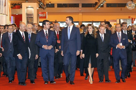 Felipe et Letizia d'Espagne inauguraient le 30 janvier 2013, jour du 45e anniversaire du prince, le Fitur, salon international annuel du tourisme de Madrid.
