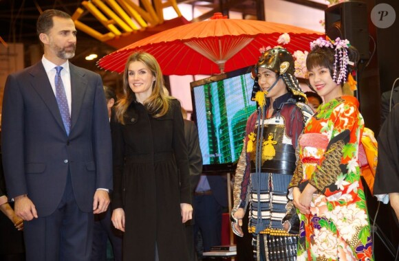Felipe et Letizia d'Espagne inauguraient le 30 janvier 2013, jour du 45e anniversaire du prince, le Fitur, salon international annuel du tourisme de Madrid.