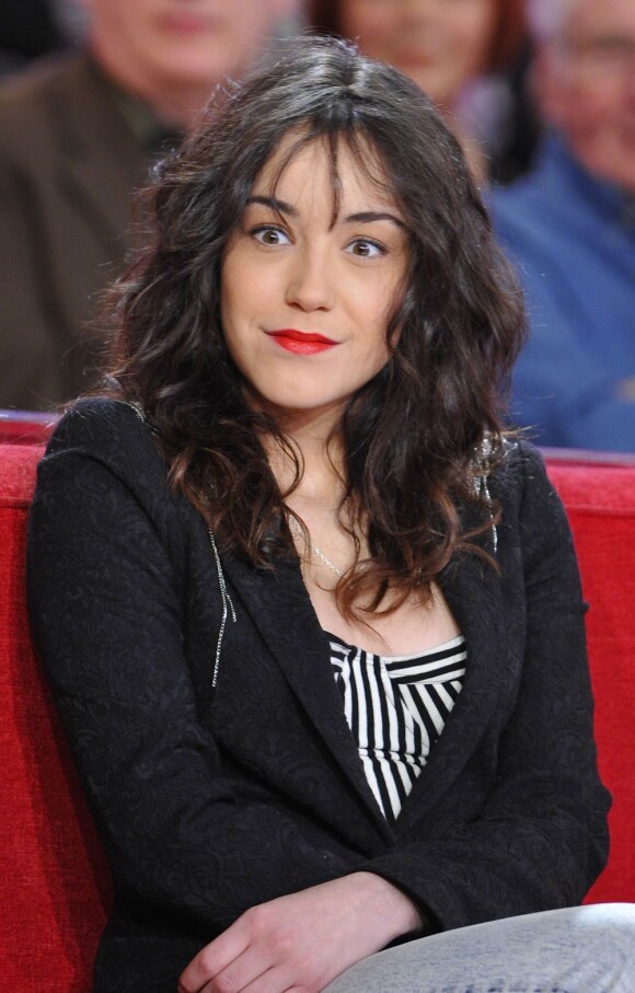 Coline D'Inca à l'enregistrement de l'émission Vivement Dimanche à Paris, le 29 Janvier 2013, et qui sera diffusée le 3 février 2013.