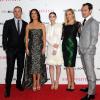 Channing Tatum, Catherine Zeta-Jones, Rooney Mara, Vinessa Shaw, Jude Law pendant la première du film Side Effects au AMC Lincoln de New York, le 31 janvier 2013.