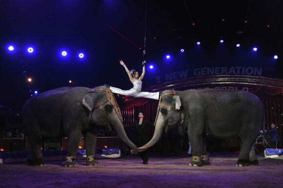 Cérémonie de clôture de la New Generation, 2e compétition de Cirque pour de jeunes artistes à Monaco le 3 février 2013.