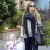 Amy Adams et sa jeune fille Aviana sont allées dejeuner au restaurant El Indio à Los Angeles. Le 2 fevrier 2013.
