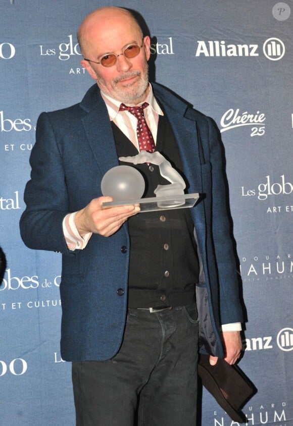 Jacques Audiard - 8e cérémonie des Globes de Cristal au Lido à Paris le 4 Fevrier 2013. Meilleur film pour De rouille et d'os.