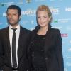 Virginie Efira enceinte et son compagnon Mabrouk El Mechri pendant la soirée des Magritte du cinéma 2013 à Bruxelles, le 2 février 2013.