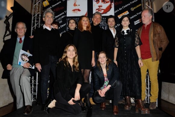 Raphaël Personnaz, Soko, Céline Sallette, Izïa Higelin lors de la conférence de presse des prix Romy Schneider et Patrick Dewaere Awards à Paris le 11 février 2013