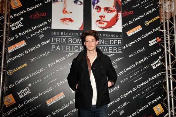 Pierre Niney, nomine comme 'Espoir Masculin' a la Conference de presse des Prix Romy Schneider et Patrick Dewaere au l'hotel Hayat Vendome a Paris le 11 fevrier 2013.11/02/2013 - 