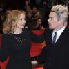 Julie Delpy et Ethan Hawke en pleine discussion sur le tapis rouge de Before Midnight à la 63e Berlinale, le 11 février 2013.