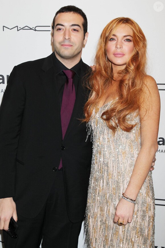 Mohammed AlTurki et Lindsay Lohan posent au Gala de l'amfAR, à New York, le 6 février 2013.