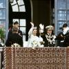 Le roi Carl XVI Gustaf de Suède et la reine Silvia lors de leur mariage, le 19 juin 1976 à Stockholm.