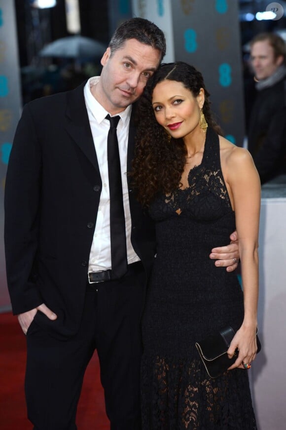 Thandie Newton et son mari aux BAFTA le 10 février 2013 à Londres. and