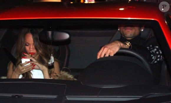 Rihanna et Chris Brown ensemble à Los Angeles, le 11 février 2013.