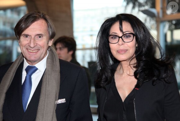 Exclusif - Daniel Rondeau et Yamina Benguigui (ministre déléguée en charge des Français de l'étranger et de la Francophonie) à la soirée de solidarité pour le Mali à l'Unesco à Paris, le 18 février 2013.
