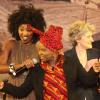 Exclusif : Inna Modja, Angelique Kidjo (Ambassadrice de bonne volonte de l'Unicef) et Irina Bokova (Directrice generale de l'Unesco) - Soiree de solidarite pour le Mali a l'Unesco a Paris. Le 18 fevrier 2013