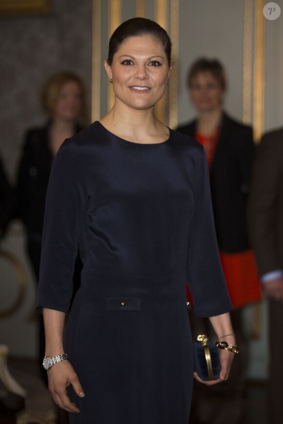 Victoria de Suède recevait le 18 février 2013 au palais royal, à Stockholm, Karim Ghellab, président de la Chambre des représentants du Maroc.