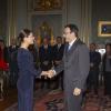 La princesse Victoria recevait le 18 février 2013 au palais royal, à Stockholm, Karim Ghellab, président de la Chambre des représentants du Maroc.
