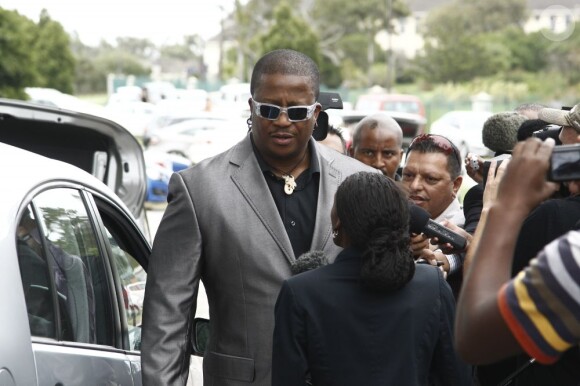 DJ Fresh aux obsèques de Reeva Steenkamp à Port Elizabeth, le 19 février 2013.