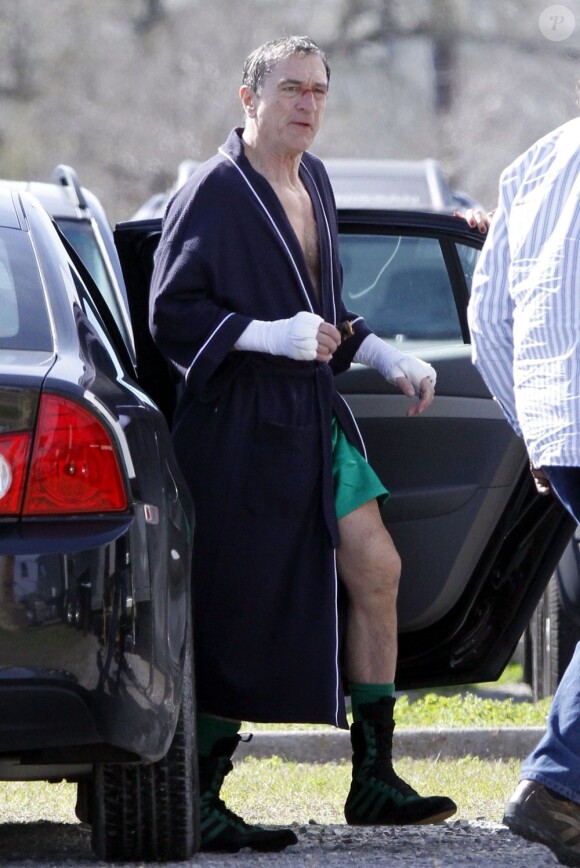 Robert De Niro en boxeur sur le tournage de Grudge Match à la Nouvelle Orléans le 19 février 2013.