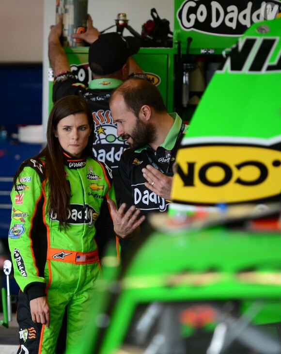 Danica Patrick lors des essais sur le circuit de Daytona à Daytona Beach, le 20 février 2013 où elle disputera les 500 miles de Daytona