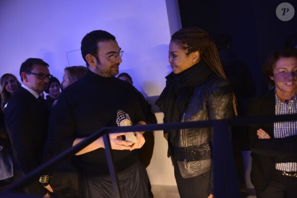Janet Jackson au défilé Sergio Rossi pendant la Fashion week de Milan, le 21 février 2013.
