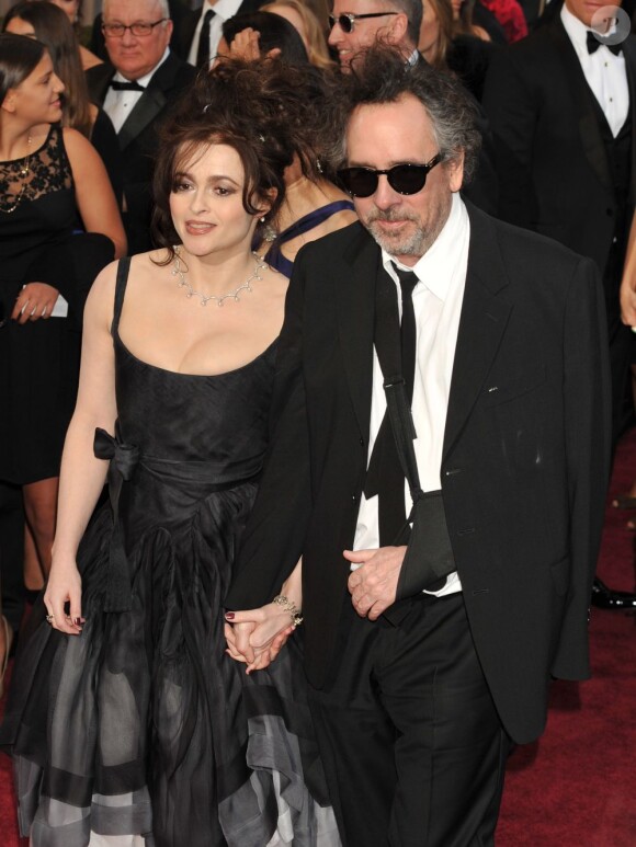 Helena Bonham Carter et Tim Burton lors de la 85e cérémonie des Oscars le 24 février 2013
