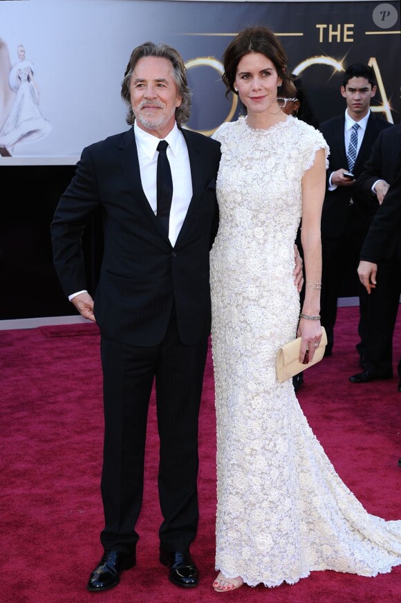 Don Johnson et Kelley Phleger lors de la 85e cérémonie des Oscars le 24 février 2013