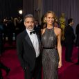 Stacy Keibler et George Clooney lors de la 85e cérémonie des Oscars le 24 février 2013