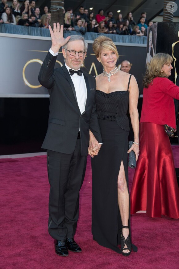 Steven Spielberg et Kate Capshaw lors de la 85e cérémonie des Oscars le 24 février 2013
