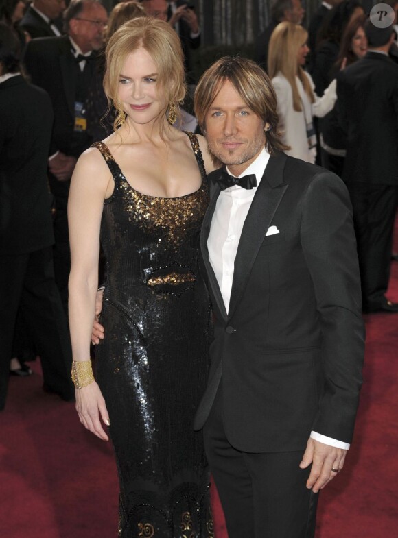 Nicole Kidman et Keith Urban lors de la 85e cérémonie des Oscars le 24 février 2013