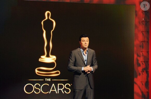 Seth MacFarlane lors de l'annonce des nominations aux Oscars le 10 janvier 2013