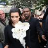KIm Kardashian et Kanye West à La Fashion Week de Paris, le 3 juillet 2012.
