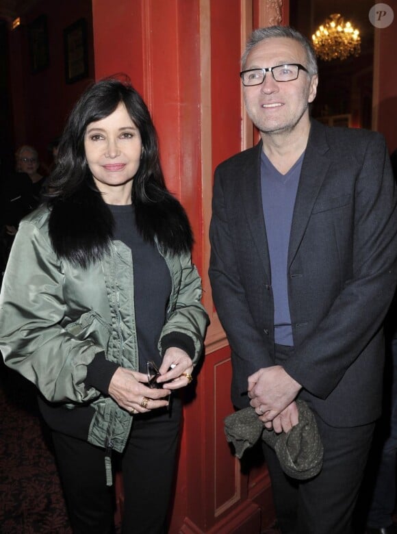 Evelyne Bouix et Laurent Ruquier pour la 200e d'"Inconnu à cette adresse" au Théâtre Antoine à Paris, le 25 février 2013.