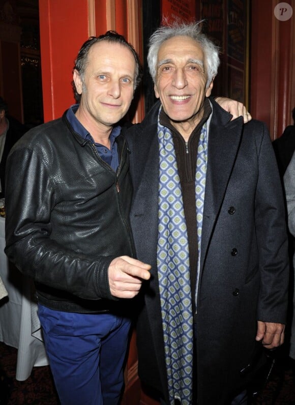 Charles Berling et Gérard Darmon pour la 200e d'"Inconnu à cette adresse" au Théâtre Antoine à Paris, le 25 février 2013.