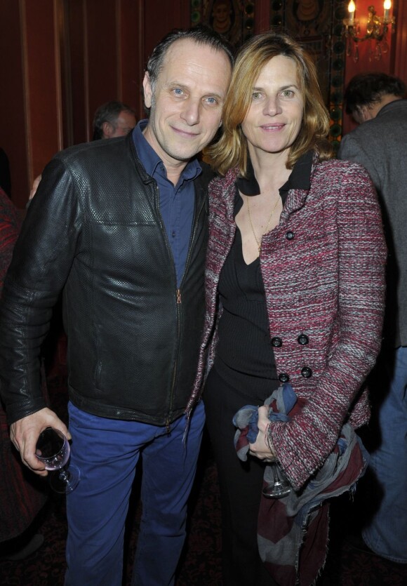 Charles Berling et Virginie Couperie pour la 200e d'"Inconnu à cette adresse" au Théâtre Antoine à Paris, le 25 février 2013.