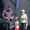 Michelle Williams et Jason Williams allant chercher la petite Matilda à l'école à Los Angeles le 27 août 2012