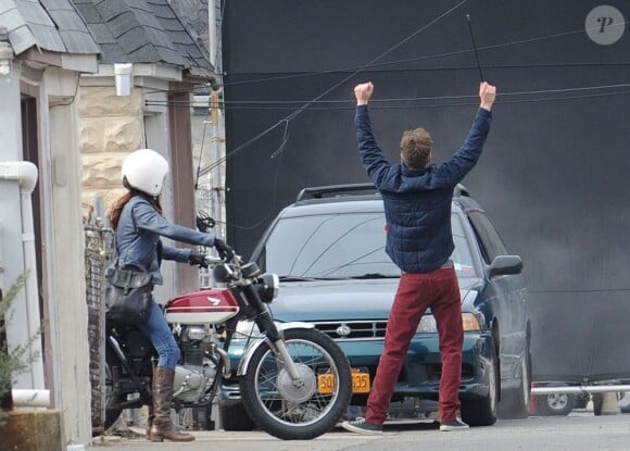 Andrew Garfield et Shailene Woodley sur le tournage de The Amazing Spider-Man 2 à New York, le 26 février 2013.