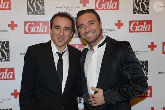 Elie Semoun et Cyril Perret à la soirée en faveur de la Croix Rouge, Hôtel Intercontinental à Paris le 2 mars 2013