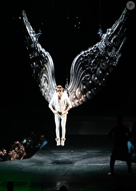L'ange Justin Bieber en concert à Londres, le 4 mars 2013.