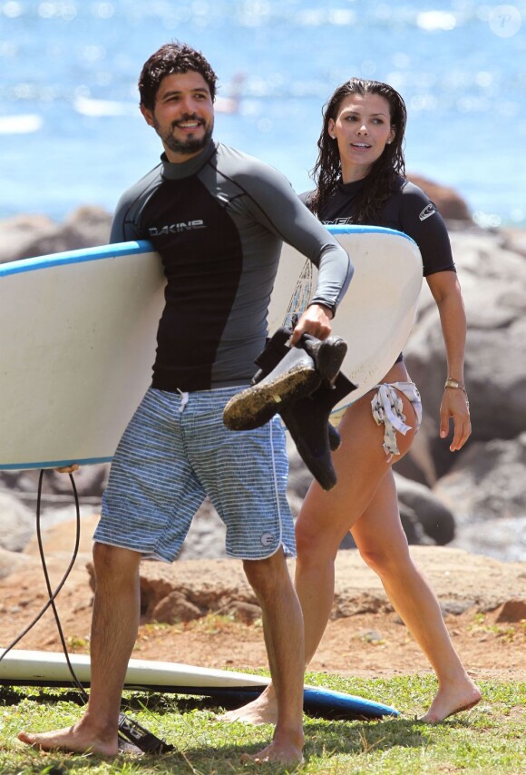 Ali Landry avec son mari, Alejandro Monteverde, en vacances à Hawaii, le 27 Septembre 2012.