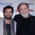 Grégory Montel et Michel Delpech à l'avant-première de  L'Air de rien  à Paris, le 6 novembre 2012.