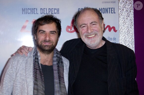 Grégory Montel et Michel Delpech à l'avant-première de L'Air de rien à Paris, le 6 novembre 2012.
