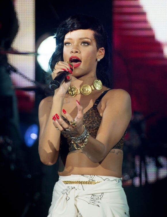 Rihanna en concert à Londres le 19 novembre 2012.